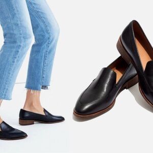 Madewell The Frances Skimmer In Black Leather Loafer Women’s Size 5 1/2